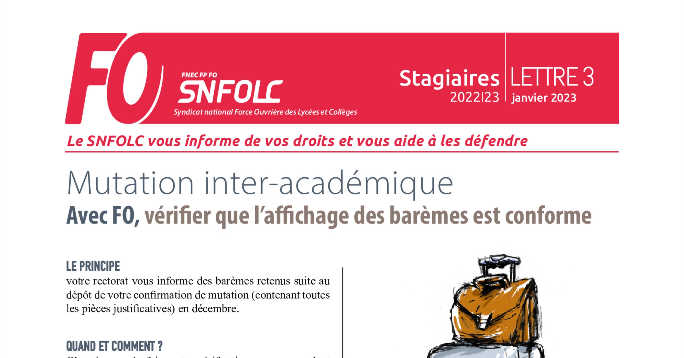 Snfolc mutation inter acad mique avec fo v rifier que l affichage